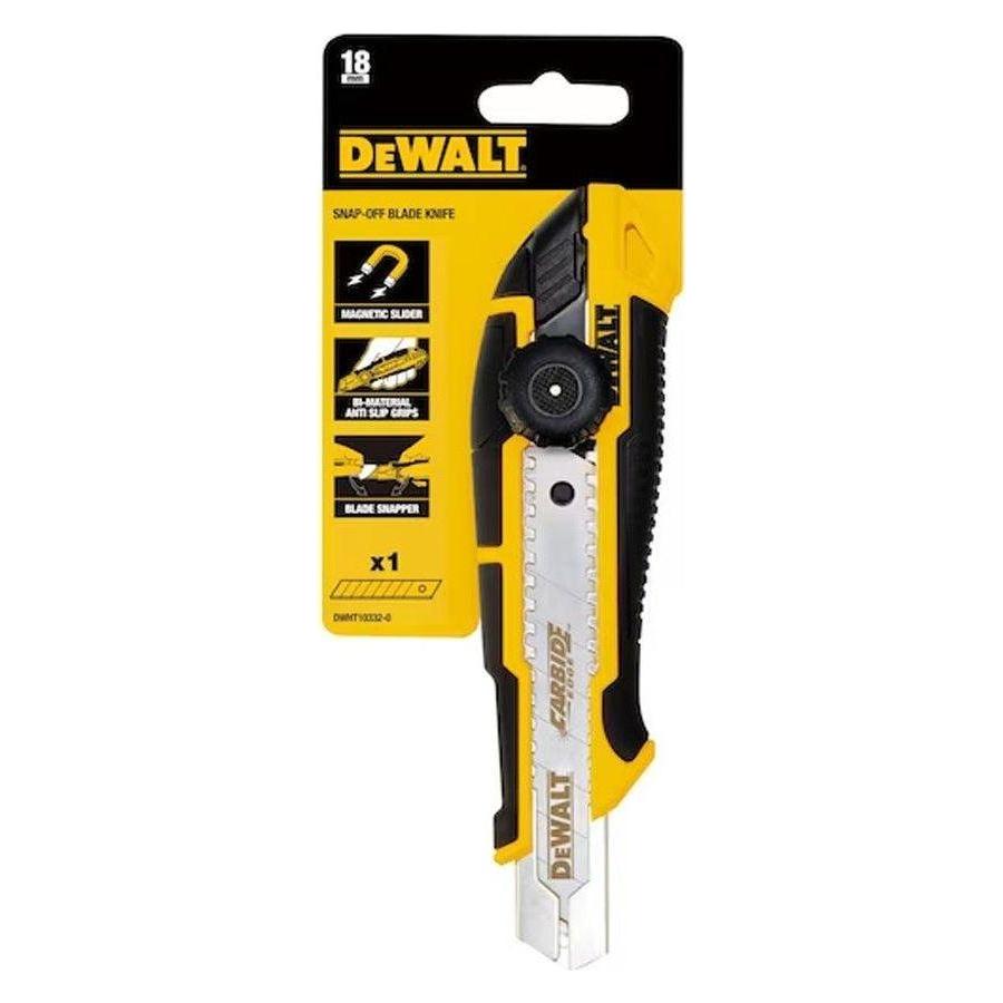 Dewalt DWHT10332‐0‐30 SO Knife with Thumb Wheel Lock 18mm - KHM Megatools Corp. Dewalt DWHT10332‐0‐30 SO Knife with Thumb Wheel Lock 18mm - KHM Megatools Corp.